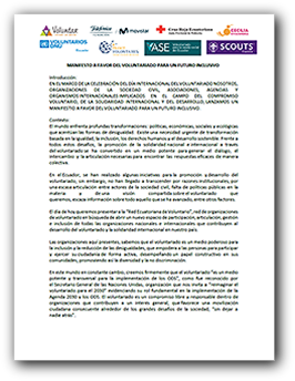 Manifiesto a favor del Voluntariado para un futuro