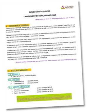 brochure campamento